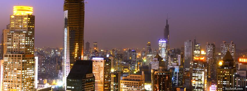 Photo nanjing china city Facebook Cover for Free