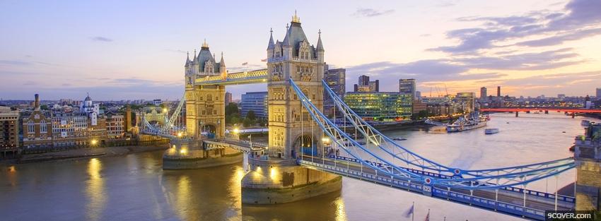 Photo tower bridge city Facebook Cover for Free