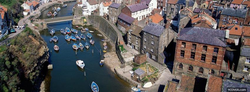 Photo whitby england city Facebook Cover for Free