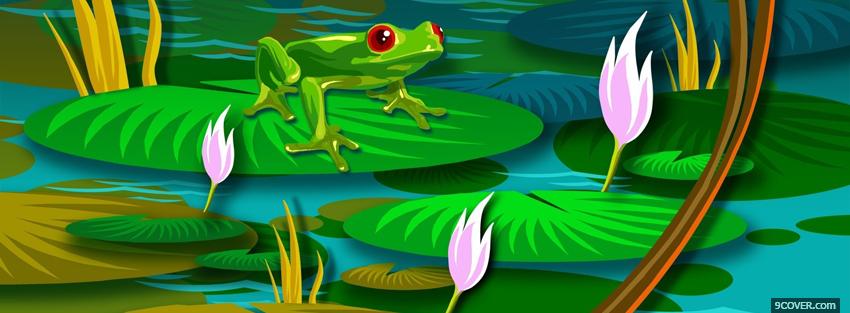 Photo frog nature creative Facebook Cover for Free