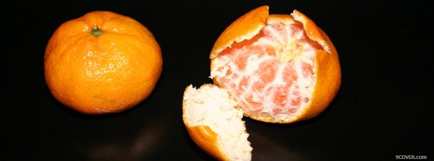 Photo peeled orange food Facebook Cover for Free