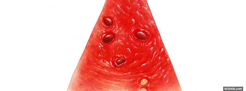 Photo single watermelon food Facebook Cover for Free