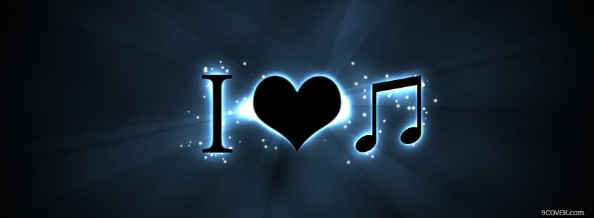 Photo love music quotes Facebook Cover for Free