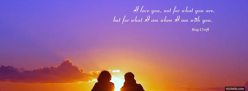 Photo love you quotes Facebook Cover for Free