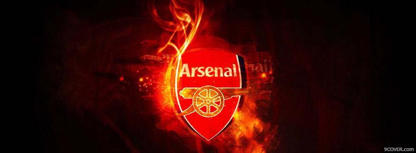 Photo Arsenal Fire Logo Facebook Cover for Free
