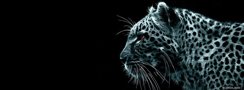Photo Snow Leopard Facebook Cover for Free