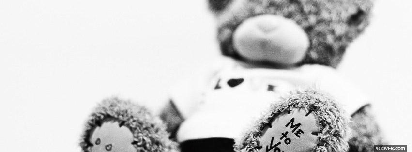 Photo Cute Teddy Love You Facebook Cover for Free