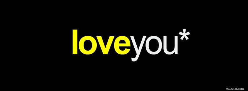Photo Love You Facebook Cover for Free