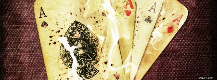Photo Burning Aces Facebook Cover for Free