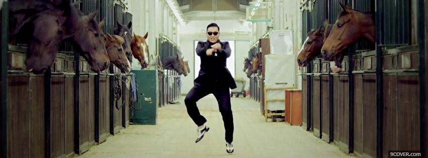 Photo Gangnam Style Facebook Cover for Free