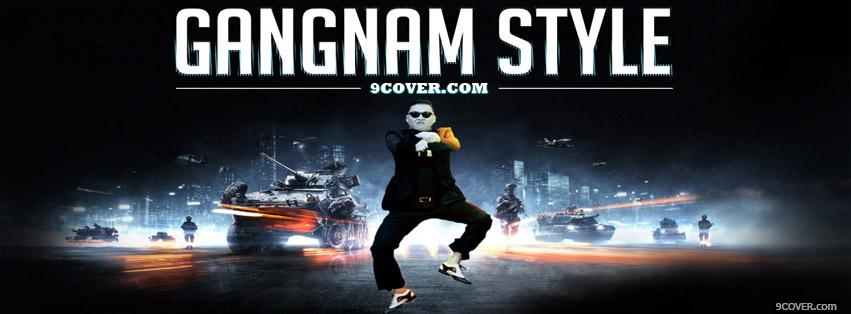 Photo Gangnam Style Psy  Facebook Cover for Free