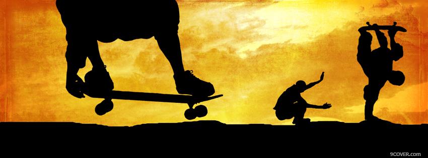 Photo Skateboarding Facebook Cover for Free