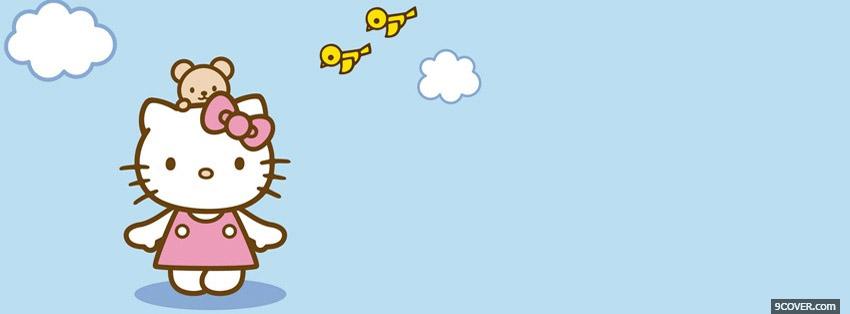 Photo Hello Kitty Facebook Cover for Free