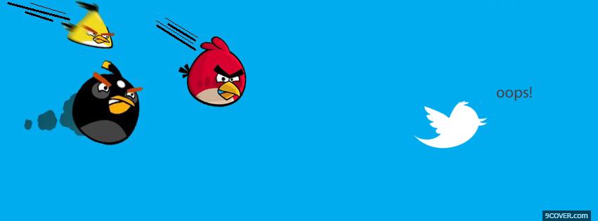 Photo Angry Birds With Twitter Facebook Cover for Free