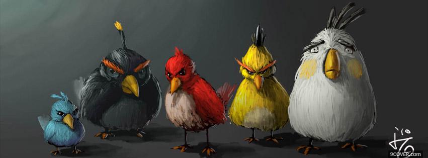 Photo Angry Birds Adult  Facebook Cover for Free