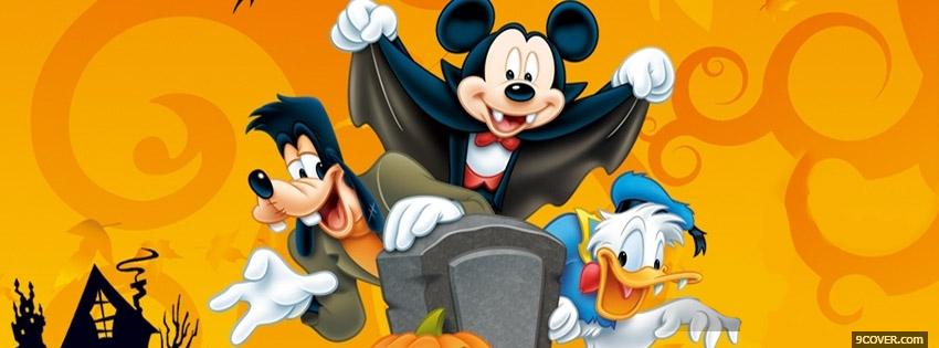 Photo Mickey Mouse Halloween Facebook Cover for Free