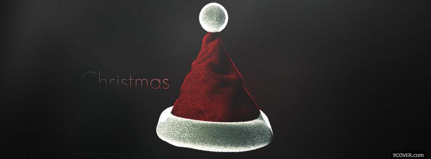 Photo Christmas Hat Facebook Cover for Free