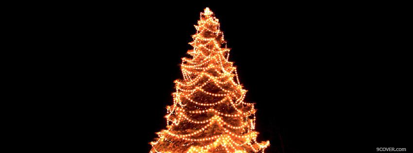 Christmas Tree Lights facebook cover