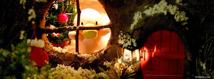 Photo Christmas Duck House Facebook Cover for Free