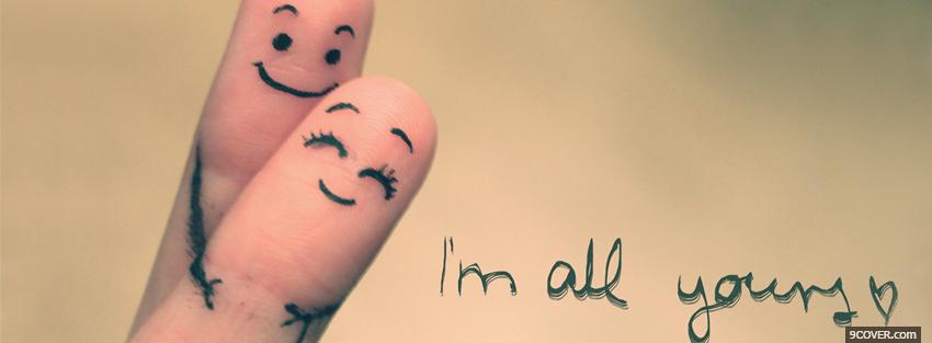 Photo Adorable Hugging Fingers Facebook Cover for Free