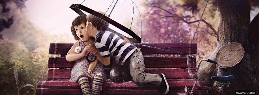 Kiss Me Valentine Day facebook cover