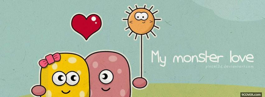 Love Funny Monsters facebook cover