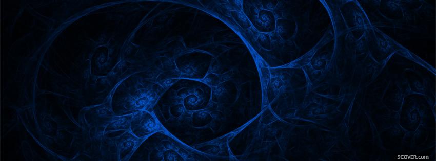 Photo abstract matrix blue Facebook Cover for Free