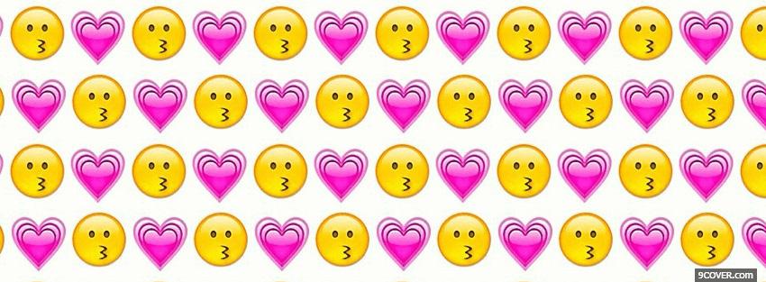 Photo Emoji Kiss Heart Facebook Cover for Free