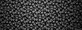 nice black flowers abstract facebook cover