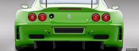 green ferrari car facebook cover