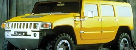 yellow hummer h2 car facebook cover