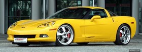 corvette c6 yellow car facebook cover