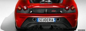 back of red ferrari car facebook cover