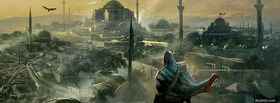 assasins creed destroyed city facebook cover