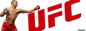 red ufc logo fighter facebook cover