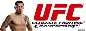 red ufc logo and fighter facebook cover
