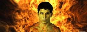 fire and mma fighter facebook cover