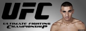 yellow ufc logo and fighter facebook cover