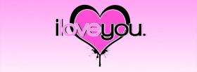 i love you pink heart facebook cover i love you pink heart facebook cover