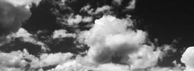 black and white clouds facebook cover