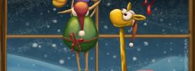 adorable christmas giraf facebook cover