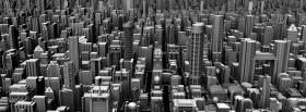 black and with 3d city facebook cover