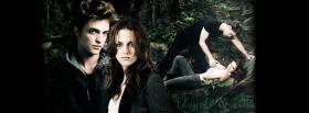 edward and bella in the forest twilight facebook cover