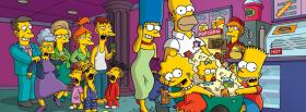 the whole cast of the simpsons facebook cover