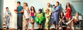 modern family cast standing facebook cover