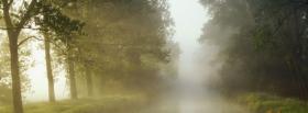 mist in forest nature facebook cover