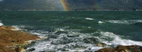 sea and rainbow nature facebook cover