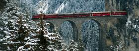 train in the mountains nature facebook cover