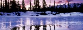 winter water reflection nature facebook cover