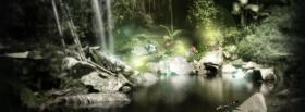 pond in woods nature facebook cover